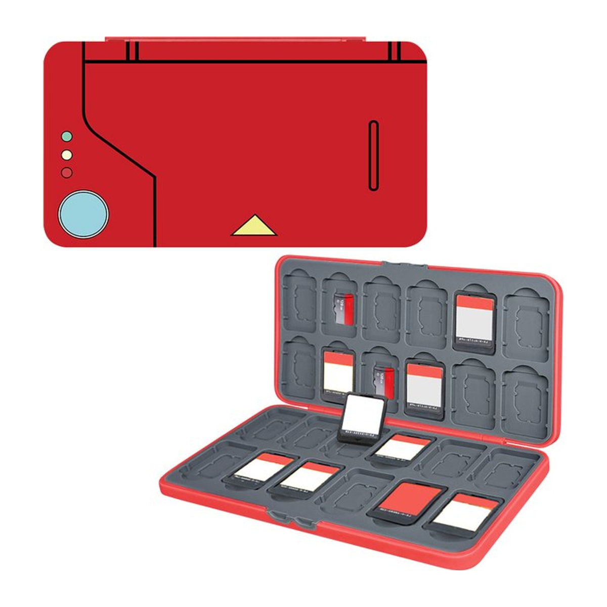 LOKPAD Aufbewahrungsbox für Spielkarten und Micro-SD-Karten in Rot mit 24 Steckplätzen für Nintendo Switch, Lite und OLED - Bild 1