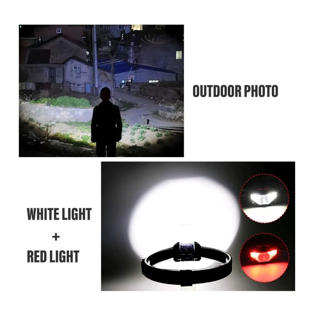 LONGRIVER LED-Sensor Scheinwerfer mit USB-Wiederaufladung und 6 Lichtmodi für Outdoor, Camping und Angeln - Bild 6