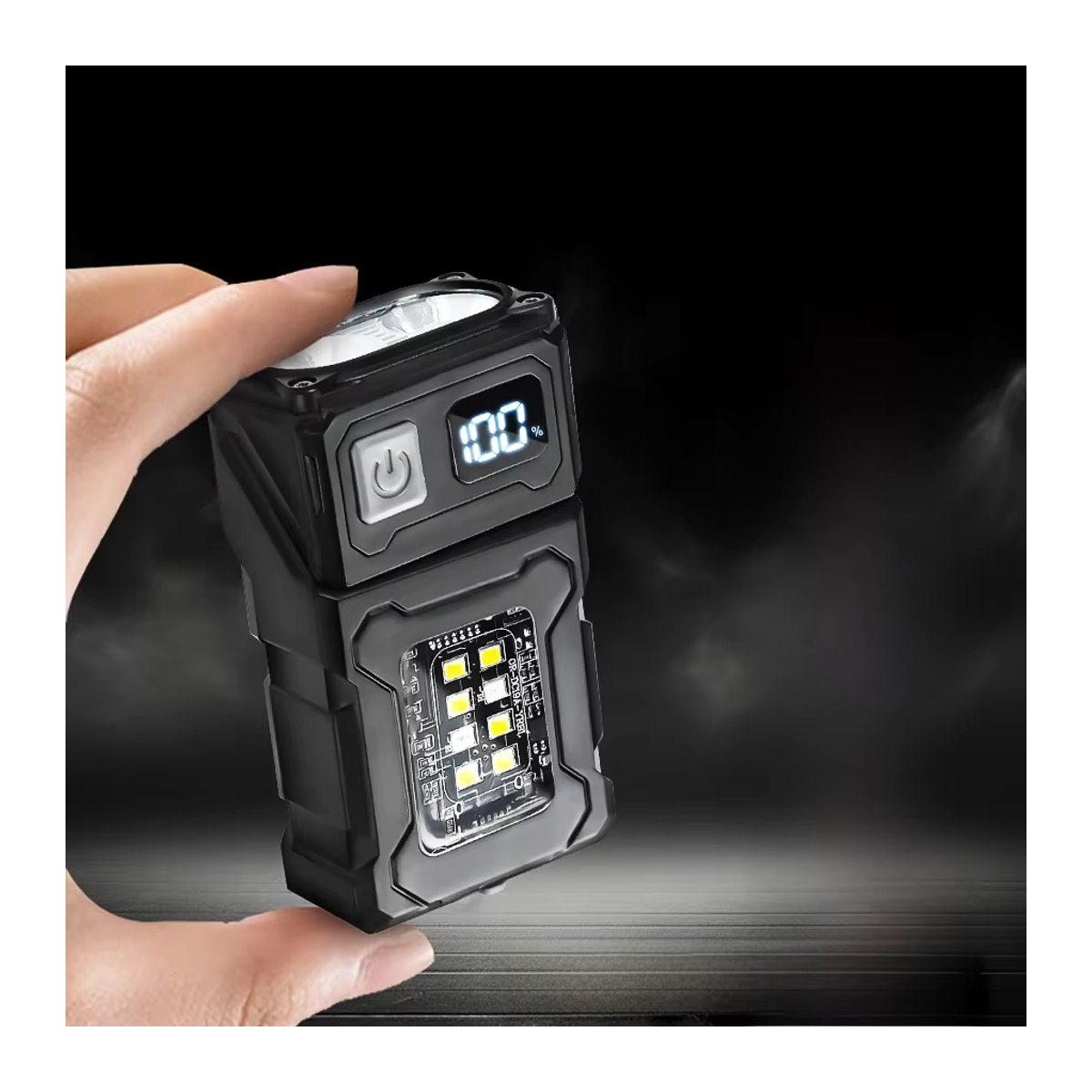 LONGRIVER Tragbare LED-COB-Taschenlampe mit Kopfdrehung und Magnetfunktion, USB wiederaufladbar mit eingebautem Akku für Outdoor und Camping - Bild 7