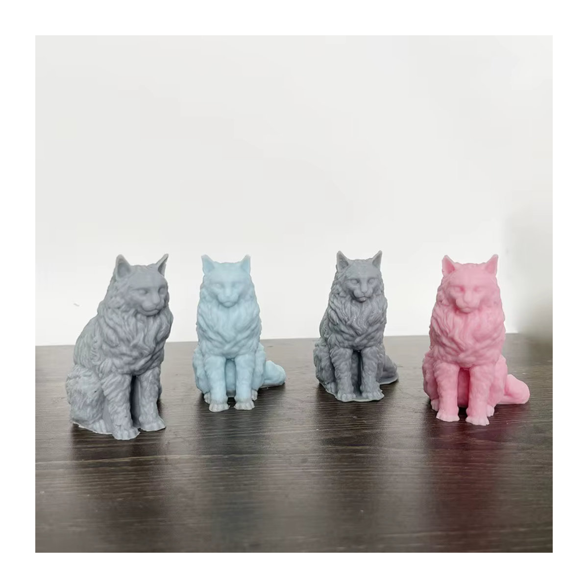 LONTL Silikon Kerzenform Maine Coon Katze in Blau für DIY Wachs, Seife und Harz-Handwerk - Bild 3