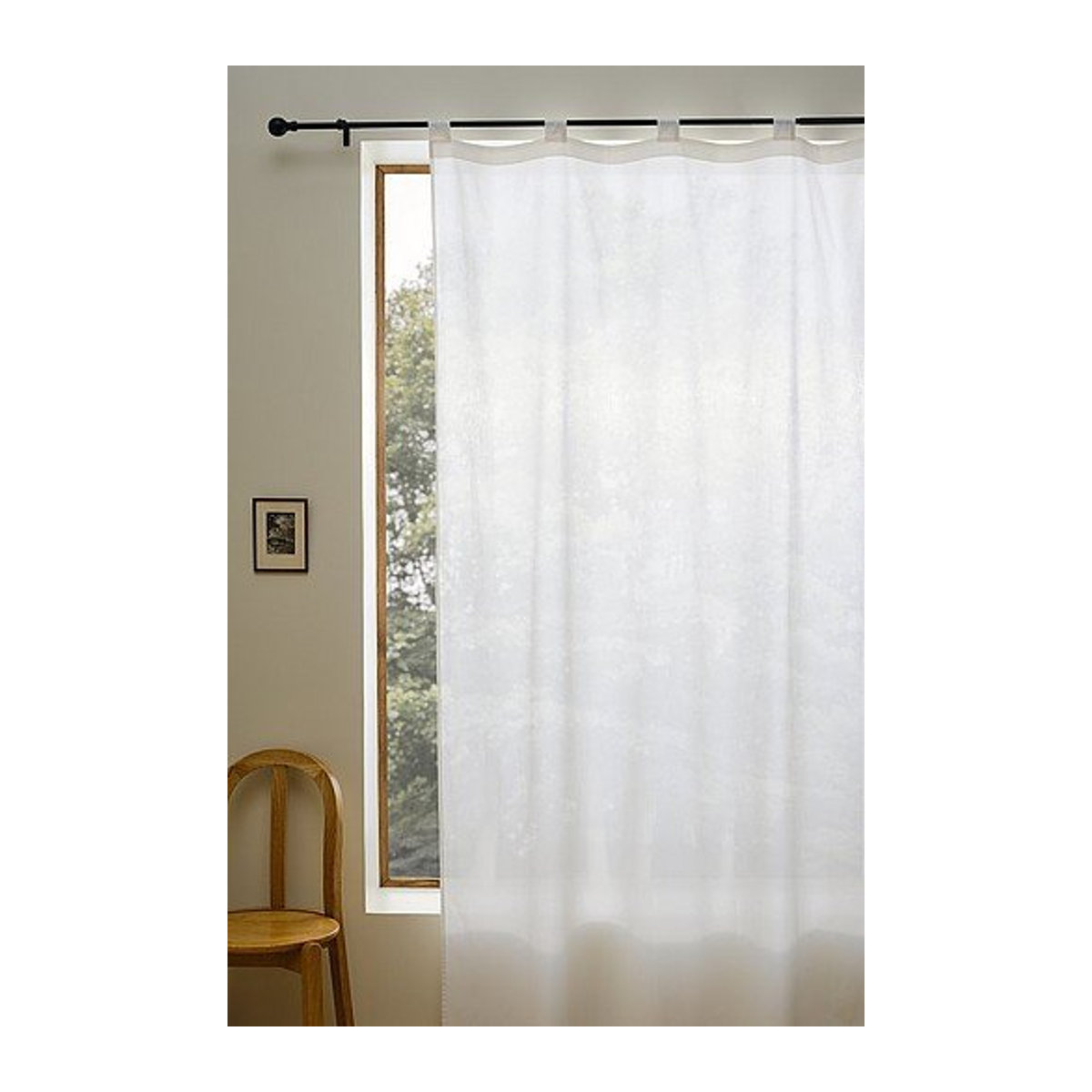 LOPPAN Vorhang semi-transparent in Weiß - Bild 1