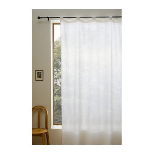 LOPPAN Vorhang semi-transparent in Weiß