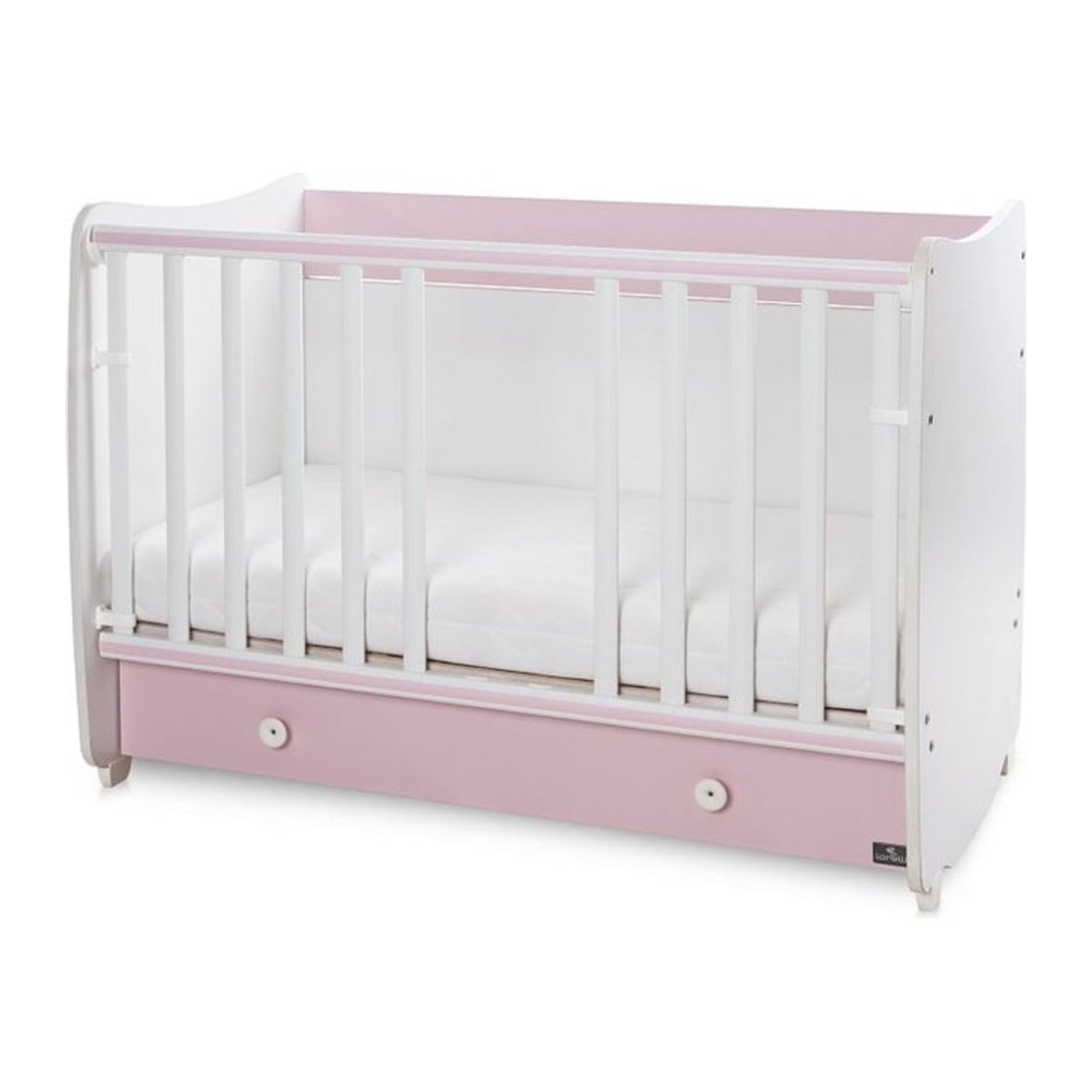 Lorelli Babybett Dream umbaubar als Schaukelbett oder Schreibtisch, Rosa, B/T: 120 x 60 cm - Bild 1