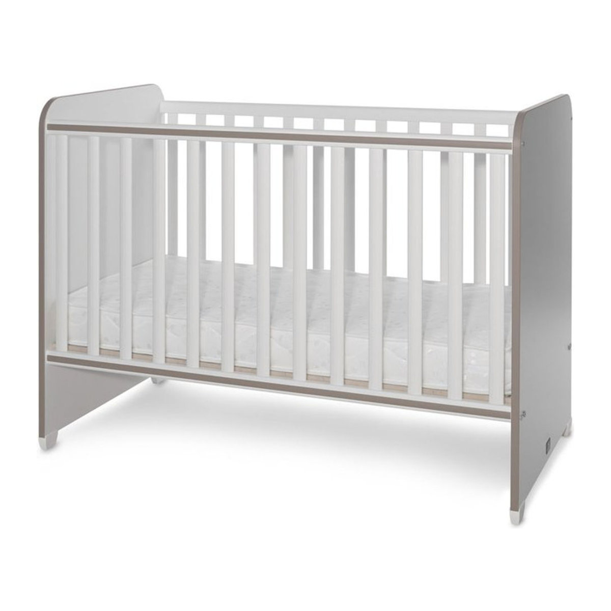 Lorelli Babybett Sweet Dream in Weiß und Braun mit zwei Ebenen, B/T/H: 124 x 68 x 95 cm - Bild 1
