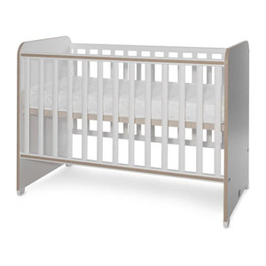 Lorelli Babybett Sweet Dream Unterbettrahmen mit zwei Ebenen in Braun und Weiß, B/T/H: 124 x 68 x 95 cm