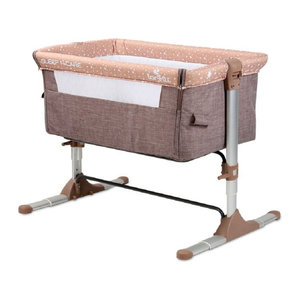 Lorelli Bettschaukel Sleep n Care Babybett mit Matratze in Beige und höhenverstellbarem Gestell aus Aluminium und Metall