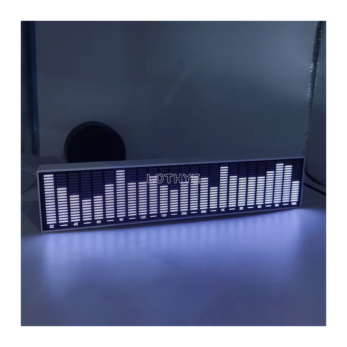 LOTHYE Multi-Modus LED Musik Spektrum Analysator mit Sprachsteuerung und Rhythmus-Pickup, Audio Level VU Meter in Schwarz und Weiß - Bild 3