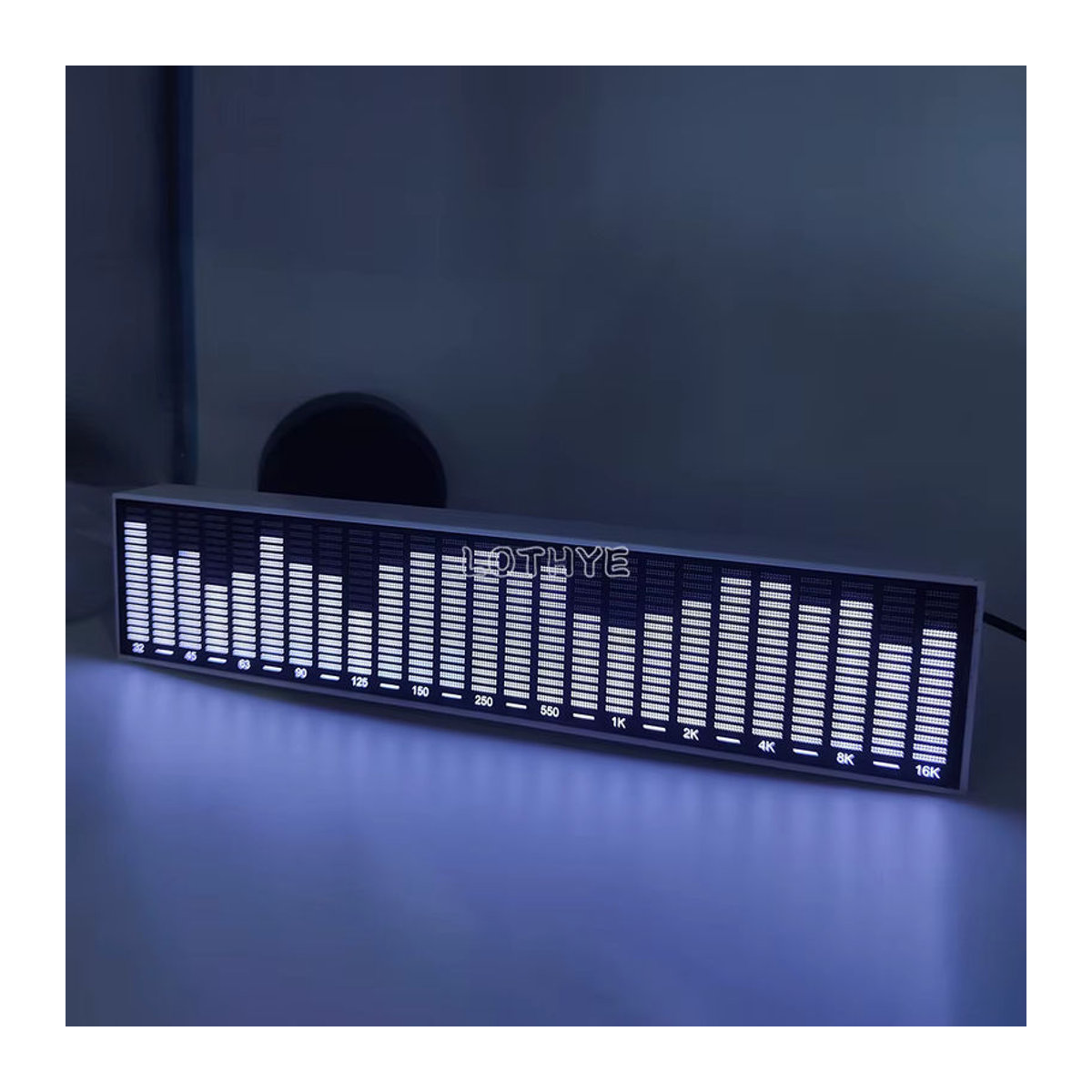 LOTHYE Multi-Modus LED Musik Spektrum Analysator mit Sprachsteuerung und Rhythmus-Pickup, Audio Level VU Meter in Schwarz und Weiß - Bild 5