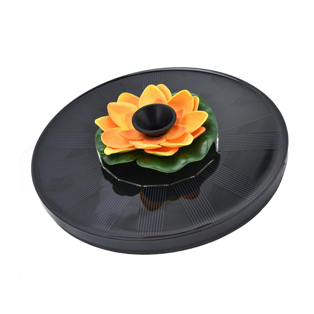 Lotus Solar-Wasserpumpe für Vogelbäder und Garten als schwimmender Mini-Solarbrunnen in Schwarz - Bild 2