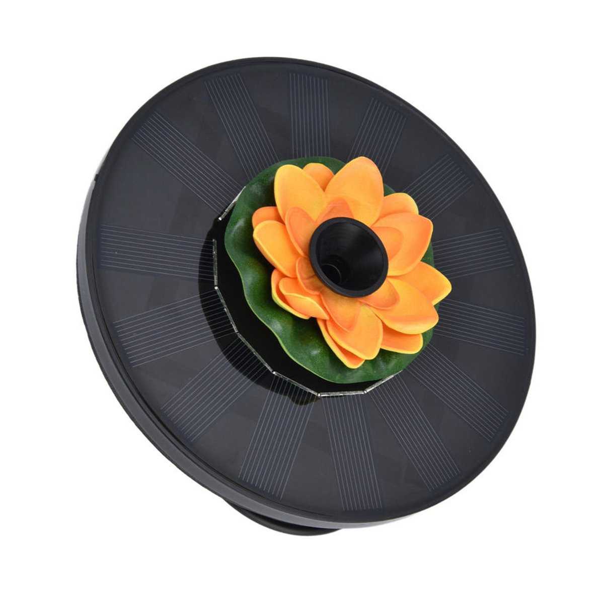Lotus Solar-Wasserpumpe für Vogelbäder und Garten als schwimmender Mini-Solarbrunnen in Schwarz - Bild 3