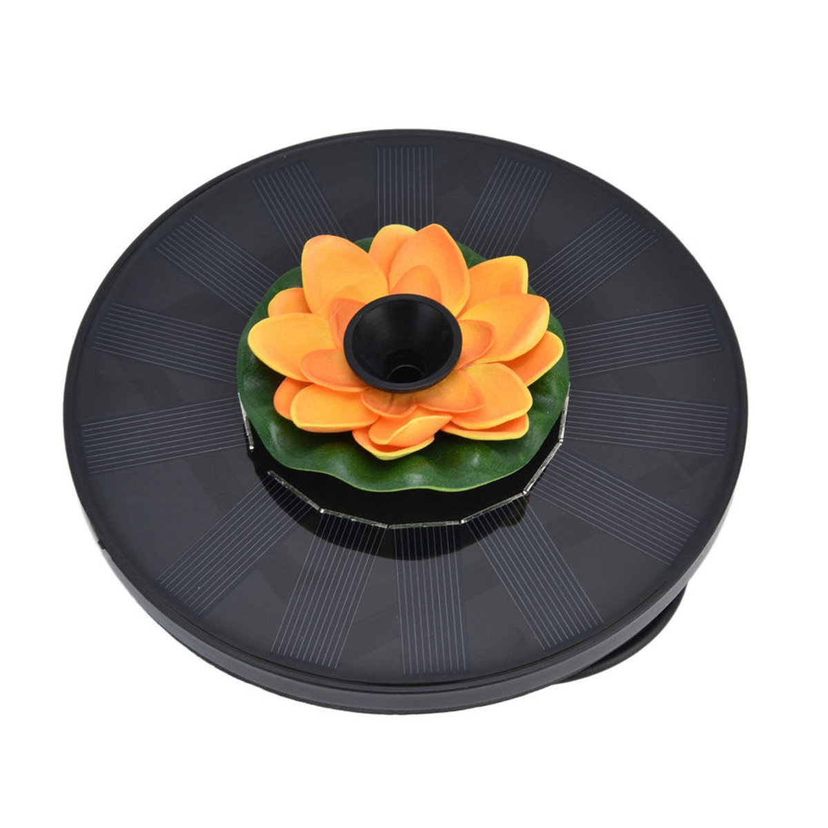Lotus Solar-Wasserpumpe für Vogelbäder und Garten als schwimmender Mini-Solarbrunnen in Schwarz - Bild 4