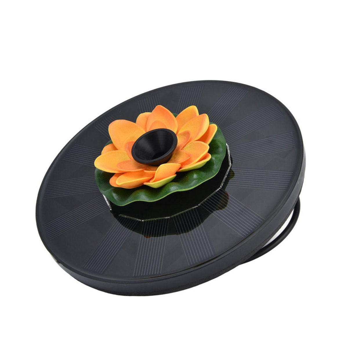 Lotus Solar-Wasserpumpe für Vogelbäder und Garten als schwimmender Mini-Solarbrunnen in Schwarz - Bild 5