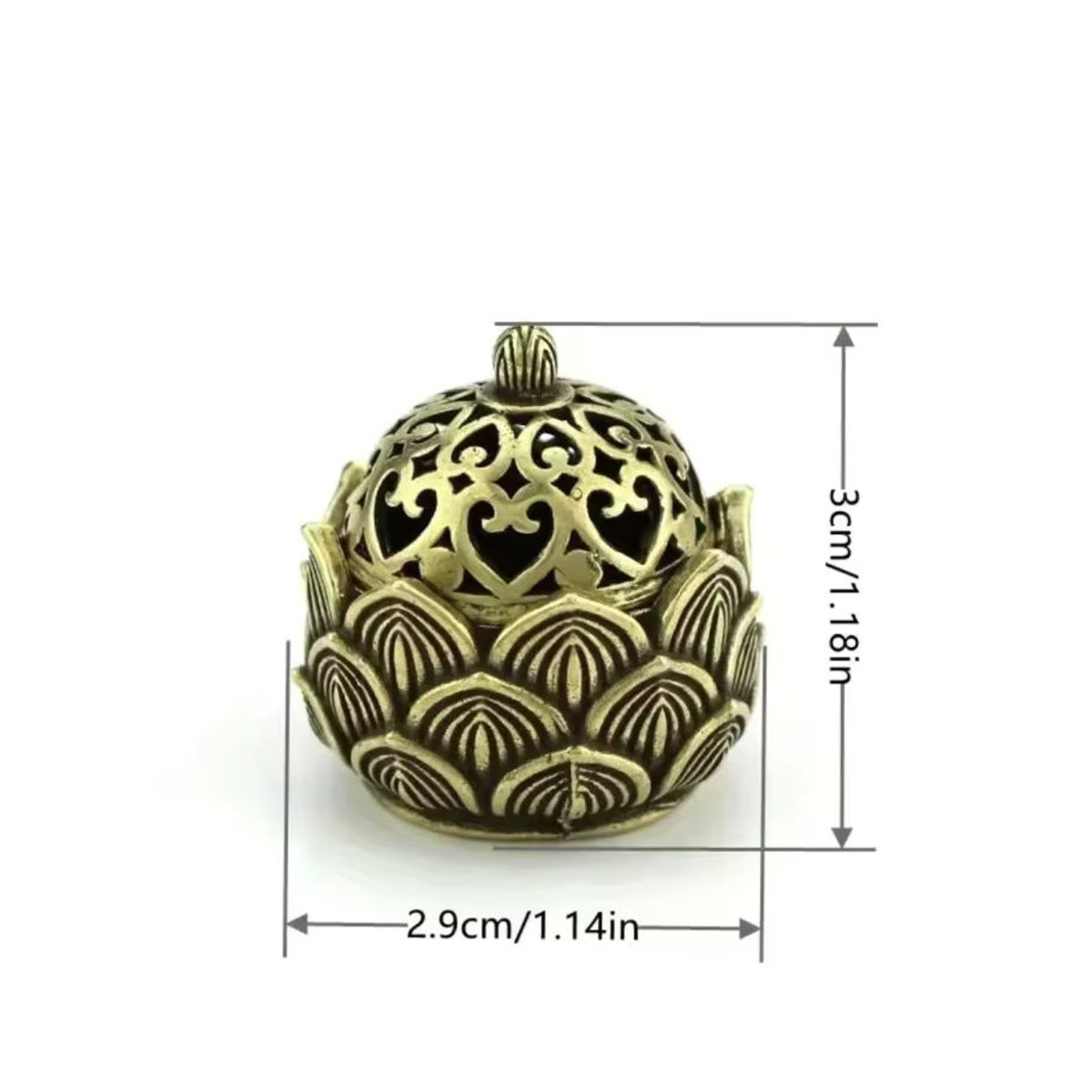 Lotus Weihrauchbrenner in Bronze als florale Tischdekoration im orientalischen Stil - Bild 6