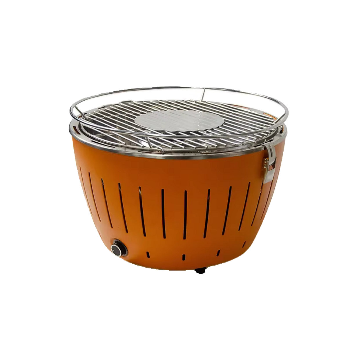 Lotusgrill Tragbarer Holzkohlegrill mit internem Ventilator in Orange und Blau - Bild 5