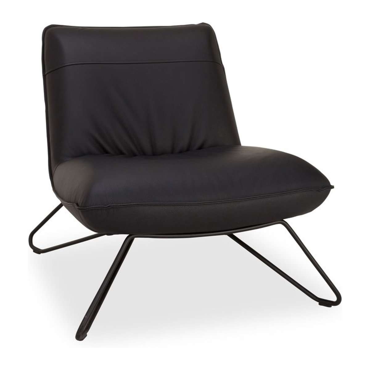 Loungesessel Rolf Benz 394 in Schwarz aus Echtleder - Bild 1