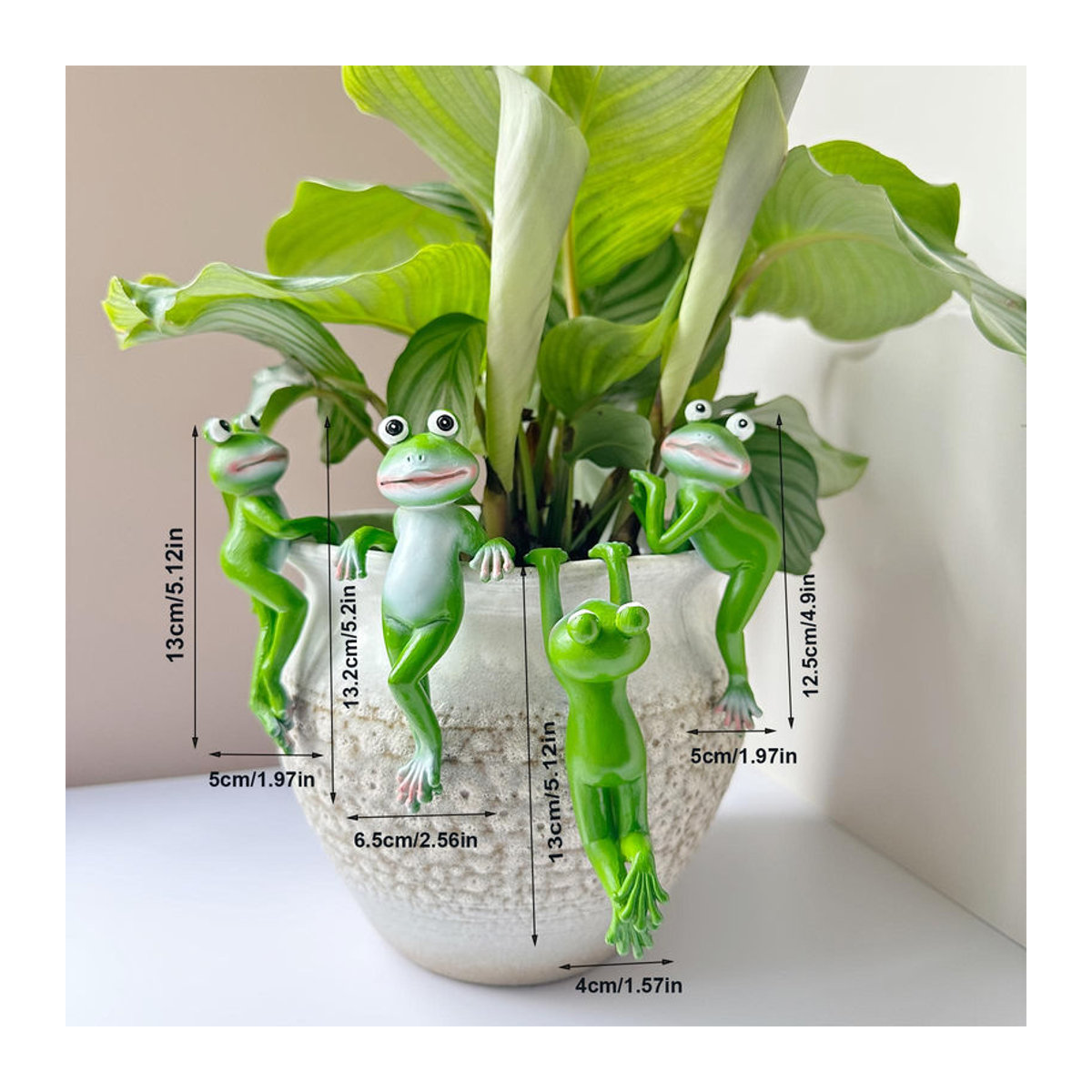 Love Home Garden Dekorative Frosch Hängeampel aus Kunstharz in Grün - Bild 1