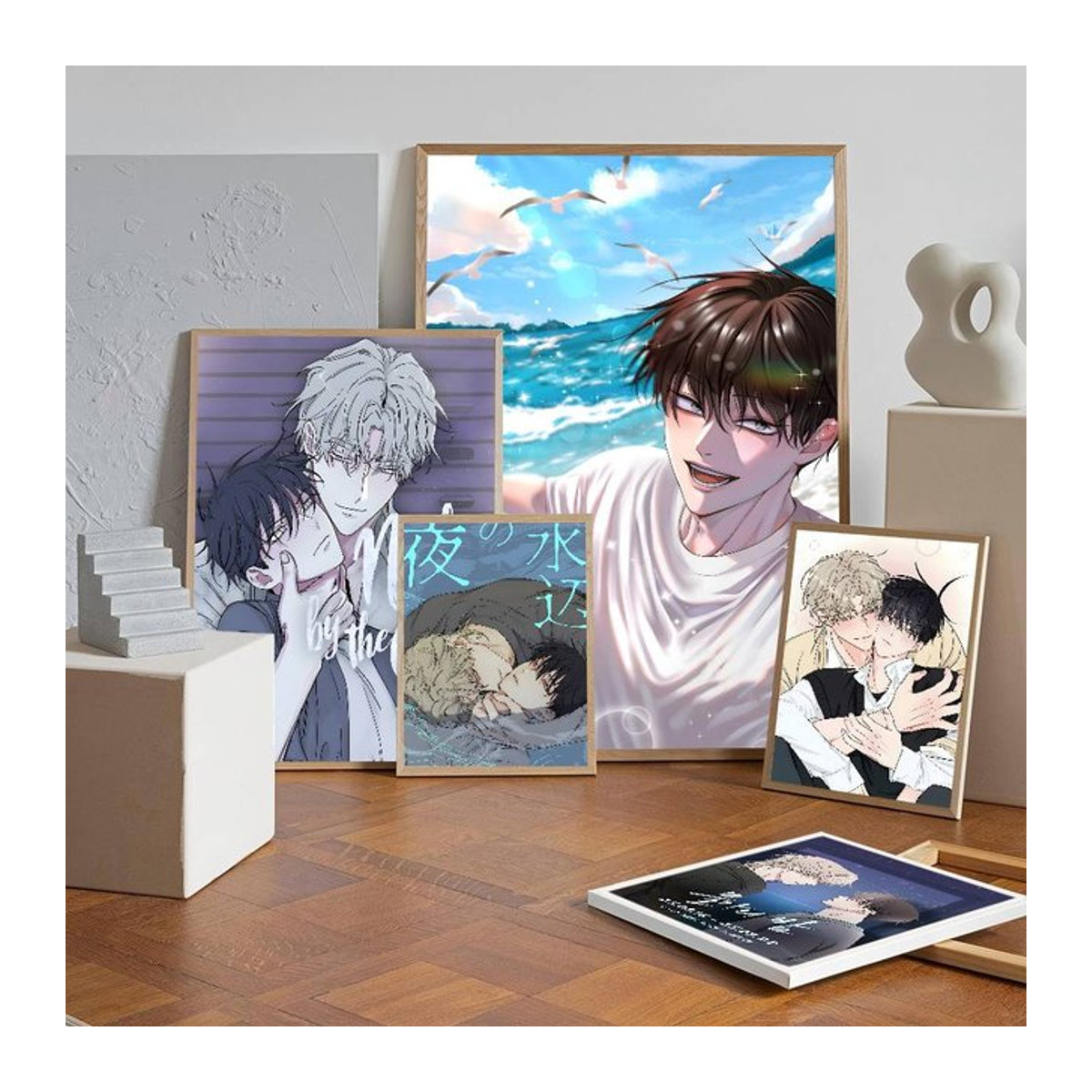 Low Tide In Twilight Anime Poster Whitepaper Wandkunst in Querformat, mehrfarbig - Bild 1