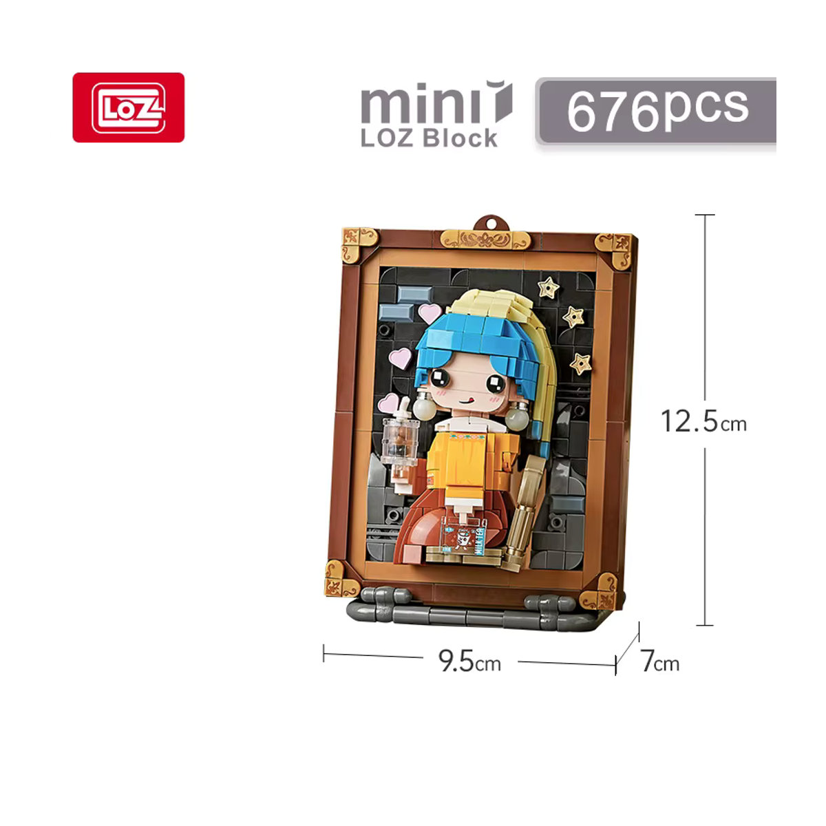 LOZ-1286 Bausteinspielzeug Wanddekoration Mona Lisa und Schrei Ente als 3D hängendes Bild aus Kunststoff in Mehrfarbig - Bild 4
