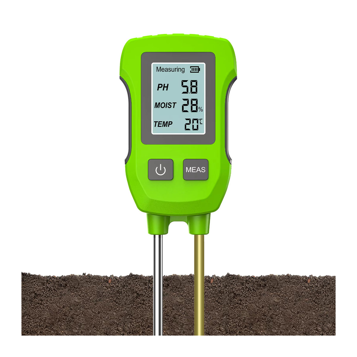 LPPCOLTD 3-in-1 Digitales Bodenmessgerät zur Messung von pH-Wert, Temperatur und Luftfeuchtigkeit mit Hintergrundbeleuchtung für Garten und Blumenpflanzen - Bild 2