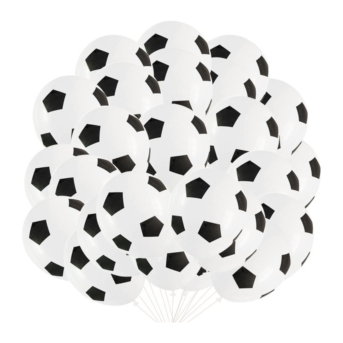 LQDIANTANG Fußball Ballons aus Latex in Schwarz und Weiß, 30 Stück, 30,48 cm für Geburtstag und Sportpartys - Bild 1