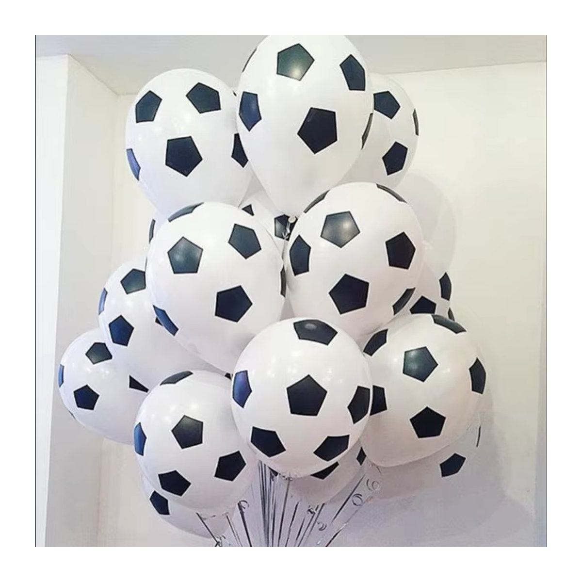 LQDIANTANG Fußball Ballons aus Latex in Schwarz und Weiß, 30 Stück, 30,48 cm für Geburtstag und Sportpartys - Bild 4
