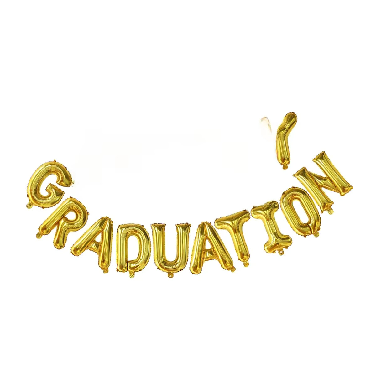 LQVYI Happy Graduation Folienballons Set aus Buchstaben in Gold, Silber und Roségold für deine Absolventenparty, 15 Stück - Bild 2