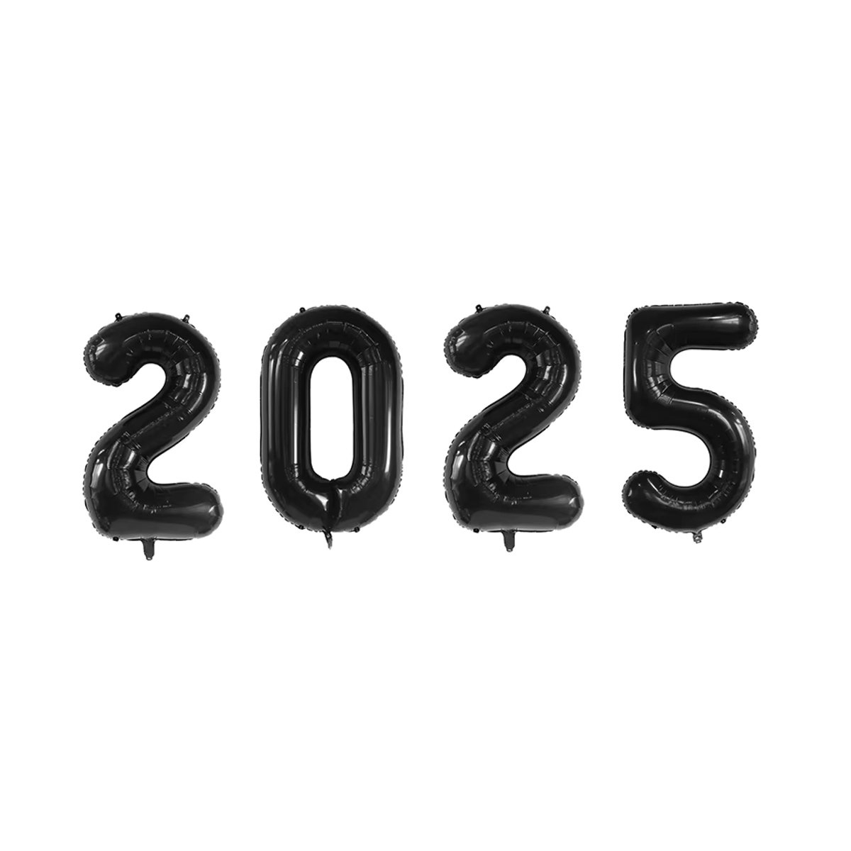 LQVYI Silvester Party Deko Set mit 2025 Zahlenballons und Frohes Neues Jahr Buchstaben Banner, mehrfarbig, 101,6 cm Höhe - Bild 2