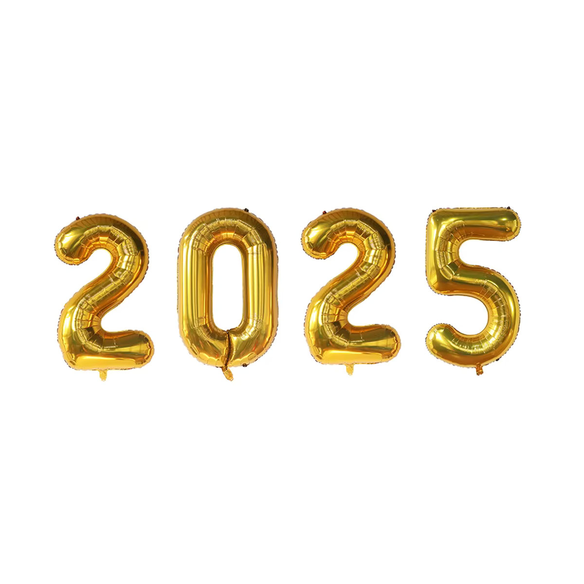 LQVYI Silvester Party Deko Set mit 2025 Zahlenballons und Frohes Neues Jahr Buchstaben Banner, mehrfarbig, 101,6 cm Höhe - Bild 3