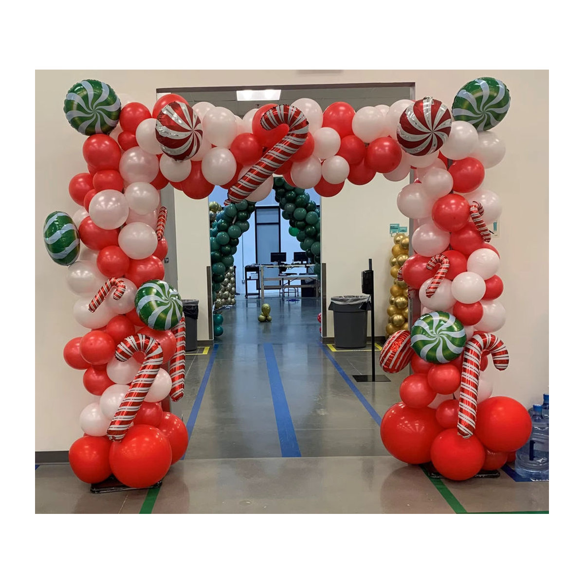 LQVYI Weihnachts Ballon Girlande Bogen Set in Grün und Rot aus Latex für deine Weihnachtsdekoration - Bild 1