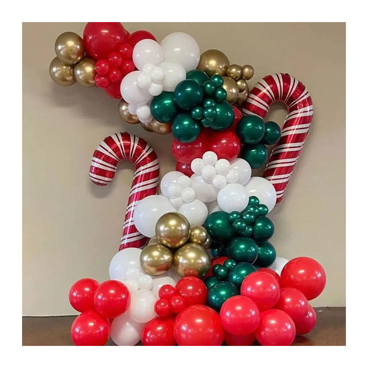 LQVYI Weihnachts-Ballongirlande Set mit 139 Stück in Rot Grün Gold für deine Weihnachtsdekoration - Bild 1