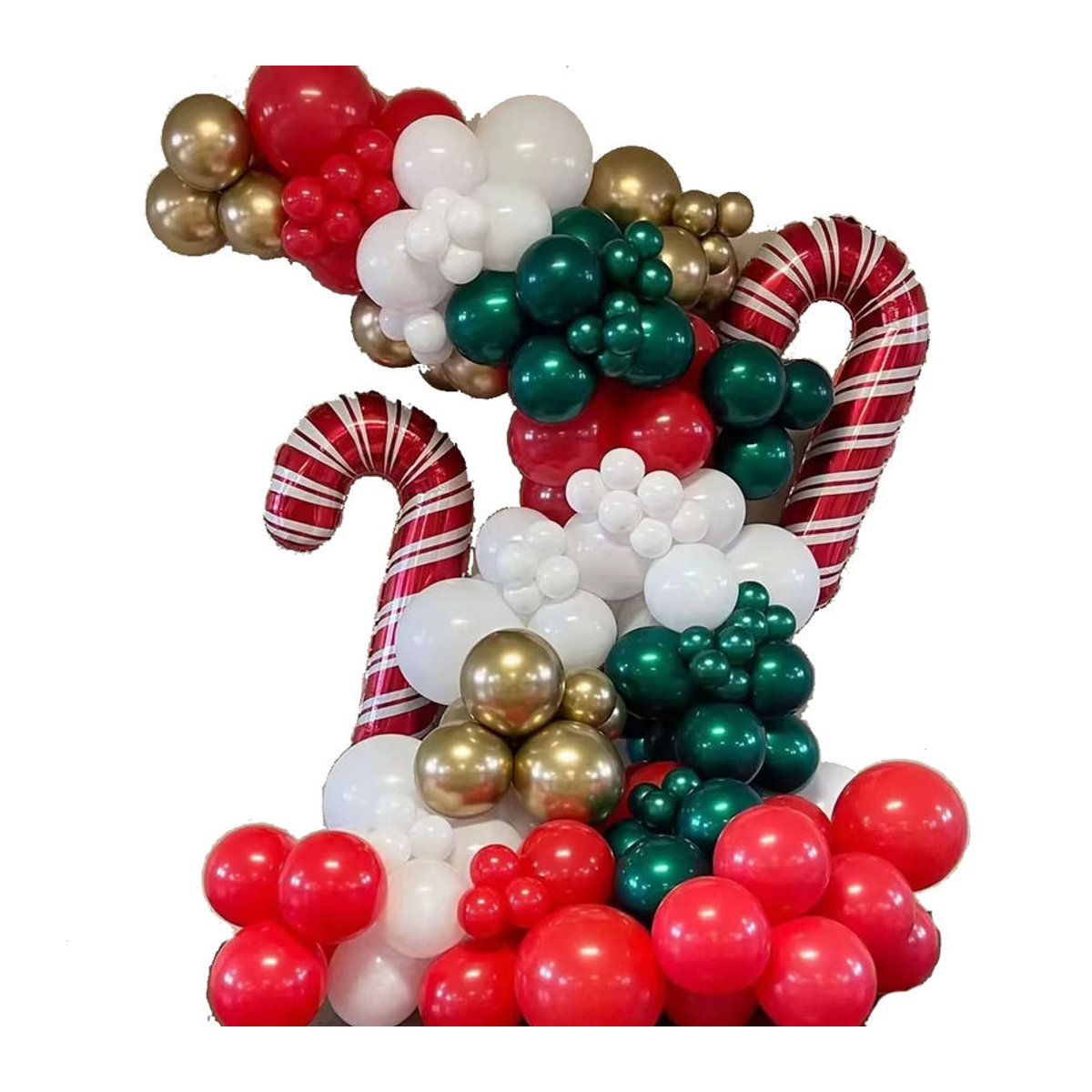 LQVYI Weihnachts-Ballongirlande Set mit 139 Stück in Rot Grün Gold für deine Weihnachtsdekoration - Bild 3