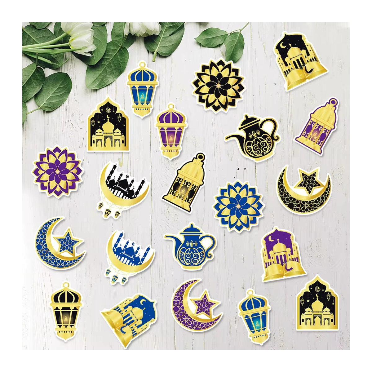 LQZZY Konfetti in Mond- und Sternform aus Papier, Gold, Ramadan und Eid Mubarak Dekoration - Bild 5