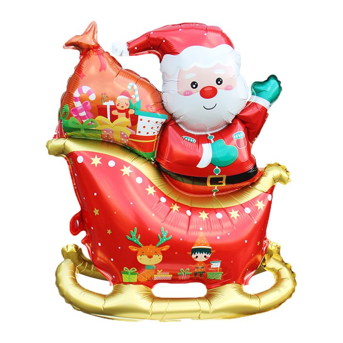 LQZZY Weihnachtsschlitten Folienballon in Rot für deine Weihnachtsdekoration - Bild 1