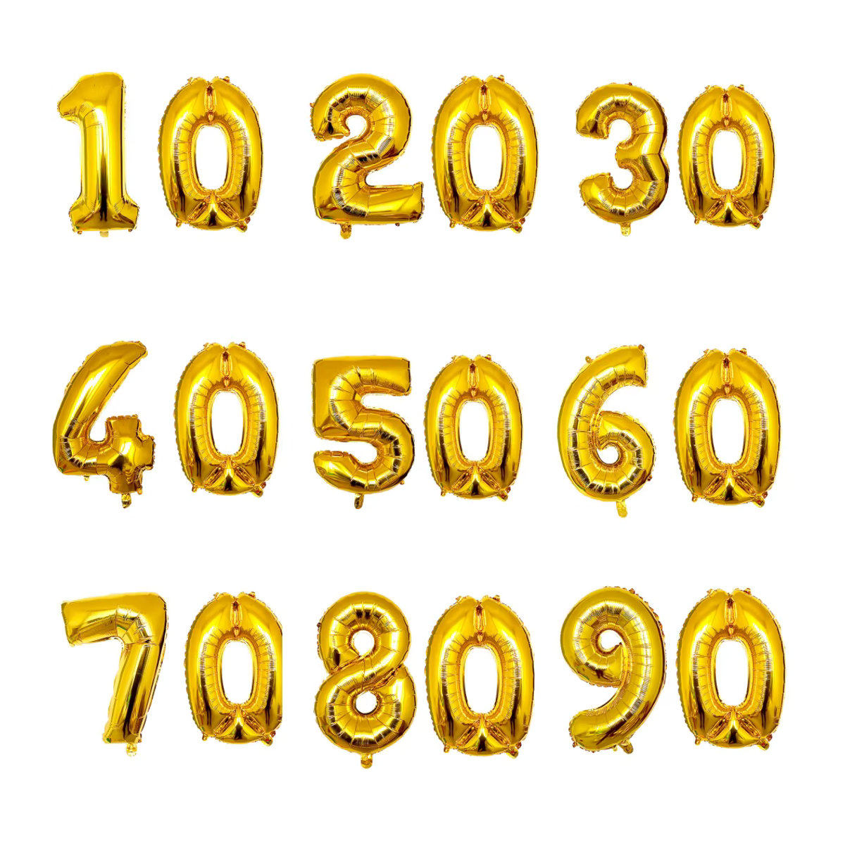 LQZZY Zahlenballons Gold für Geburtstag und Jubiläum, 101,6 cm - Bild 2