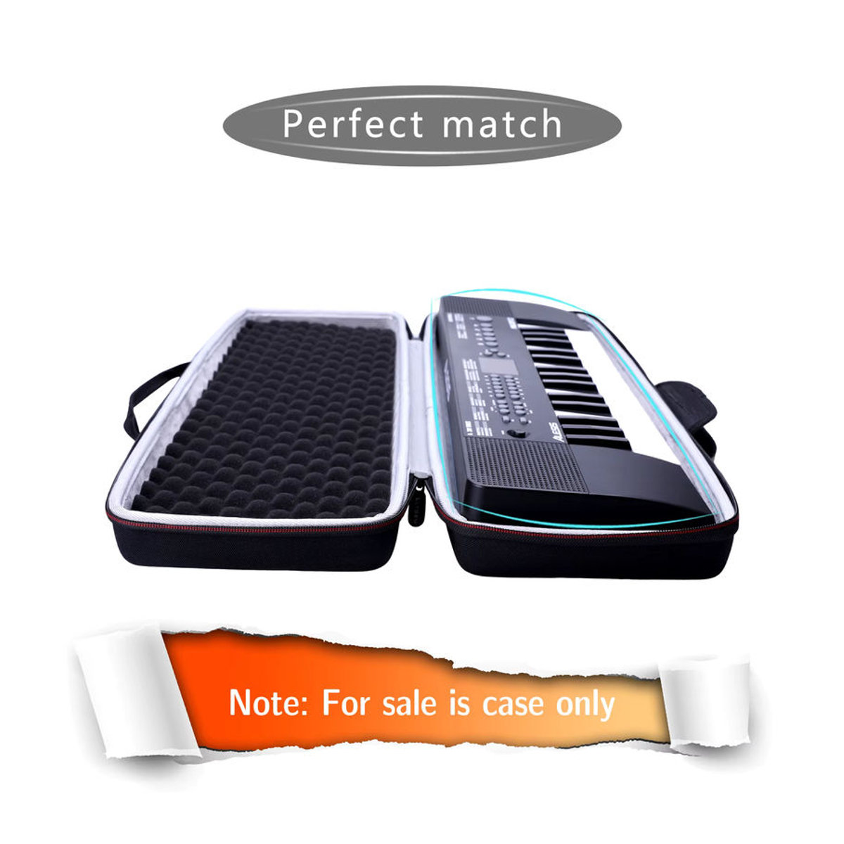 LTGEM Hartschalenkoffer für Alesis Melody 32 tragbares 32-Tasten-Mini-Digitalpiano und Tastatur in Schwarz - Bild 6