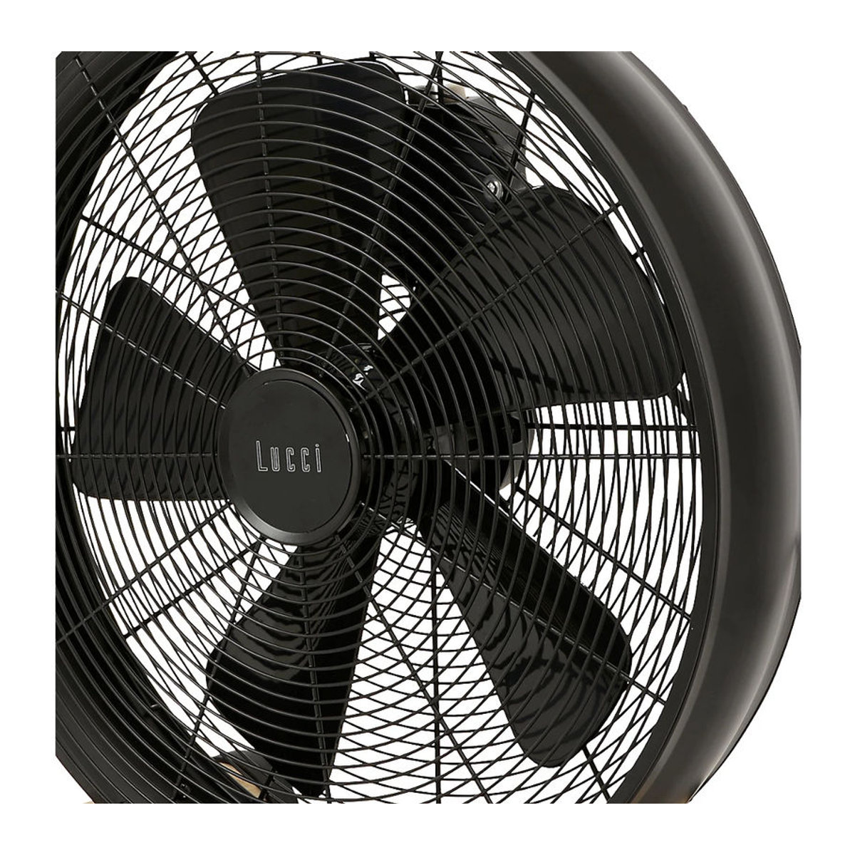 Lucci AIR Breeze Bodenventilator 60W in Schwarz mit Holzbeinen, H x B x T: 48 x 46 x 19 cm - Bild 2
