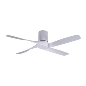 Lucci air Riviera Deckenventilator in Weiß mit Fernbedienung und GX53-Leuchtmittel, Durchmesser: 132 cm, Höhe: 28 cm