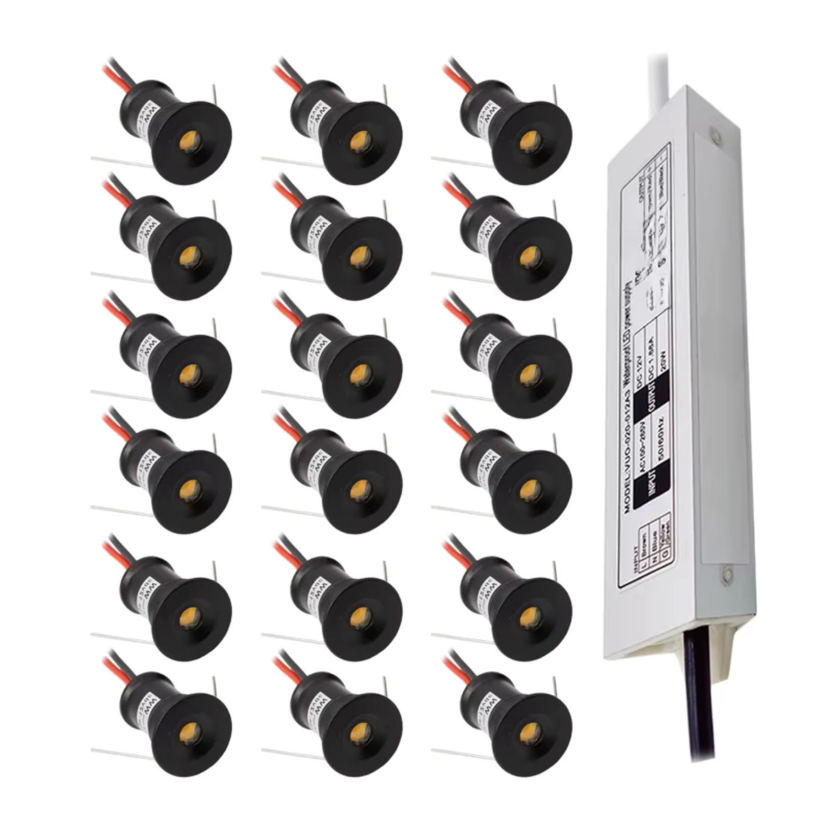 LUCERNA LED Einbaustrahler Mini-Strahler IP65 Weiß 1 W 12 V mit Transformator - Bild 3