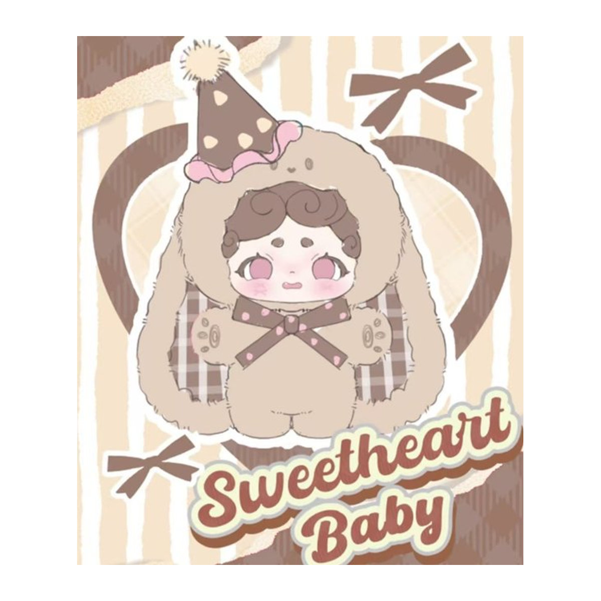 Lucky Deer Nai Sweetheart Baby Blind Box Plüsch-Schlüsselanhänger in Beige - Bild 1