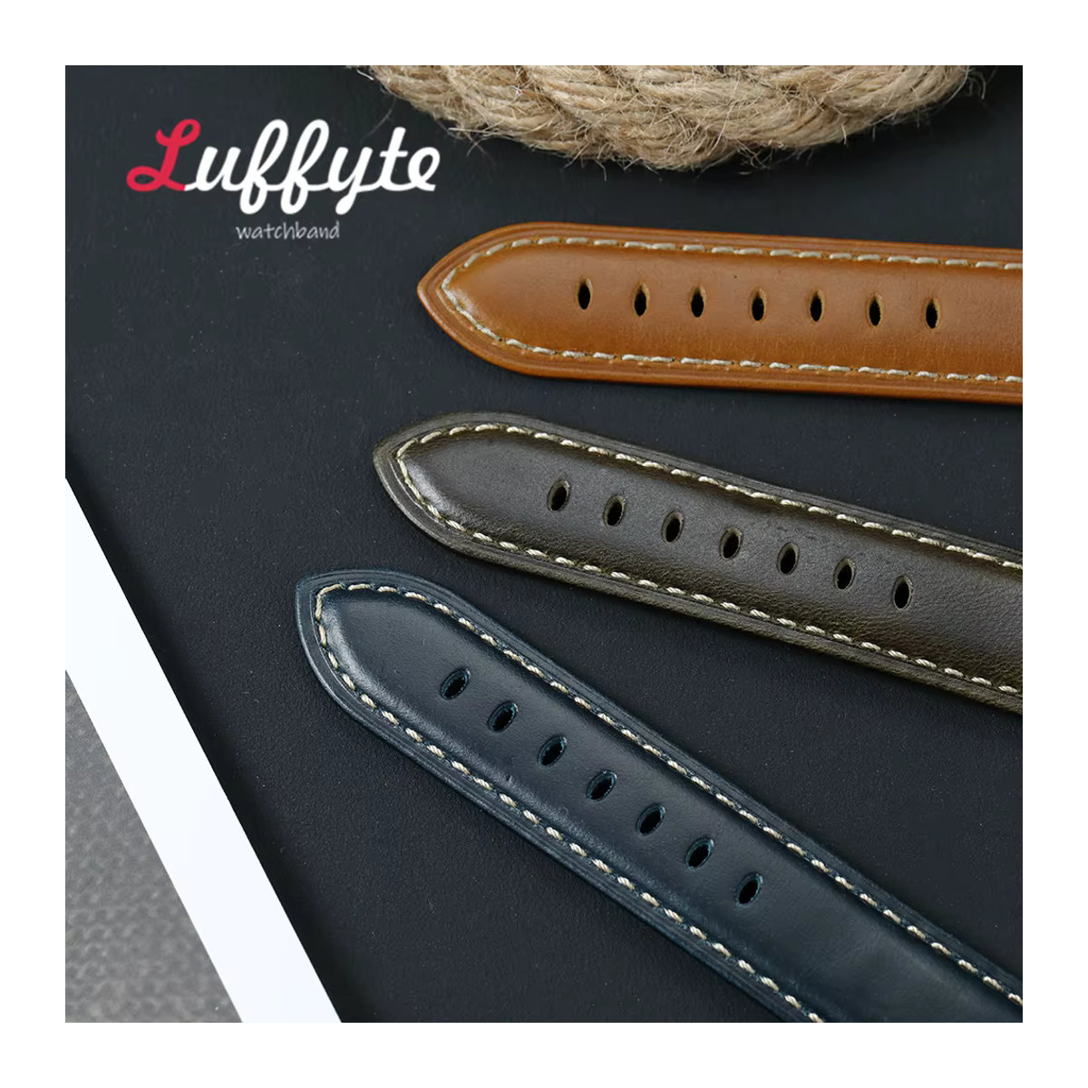 Luffyte Ölwachs-Armband aus echtem Rindsleder für Apple Watch Series 1–10, SE, Ultra 2, Farbe: Braun, Klassisch, Passend für 38–49 mm - Bild 2
