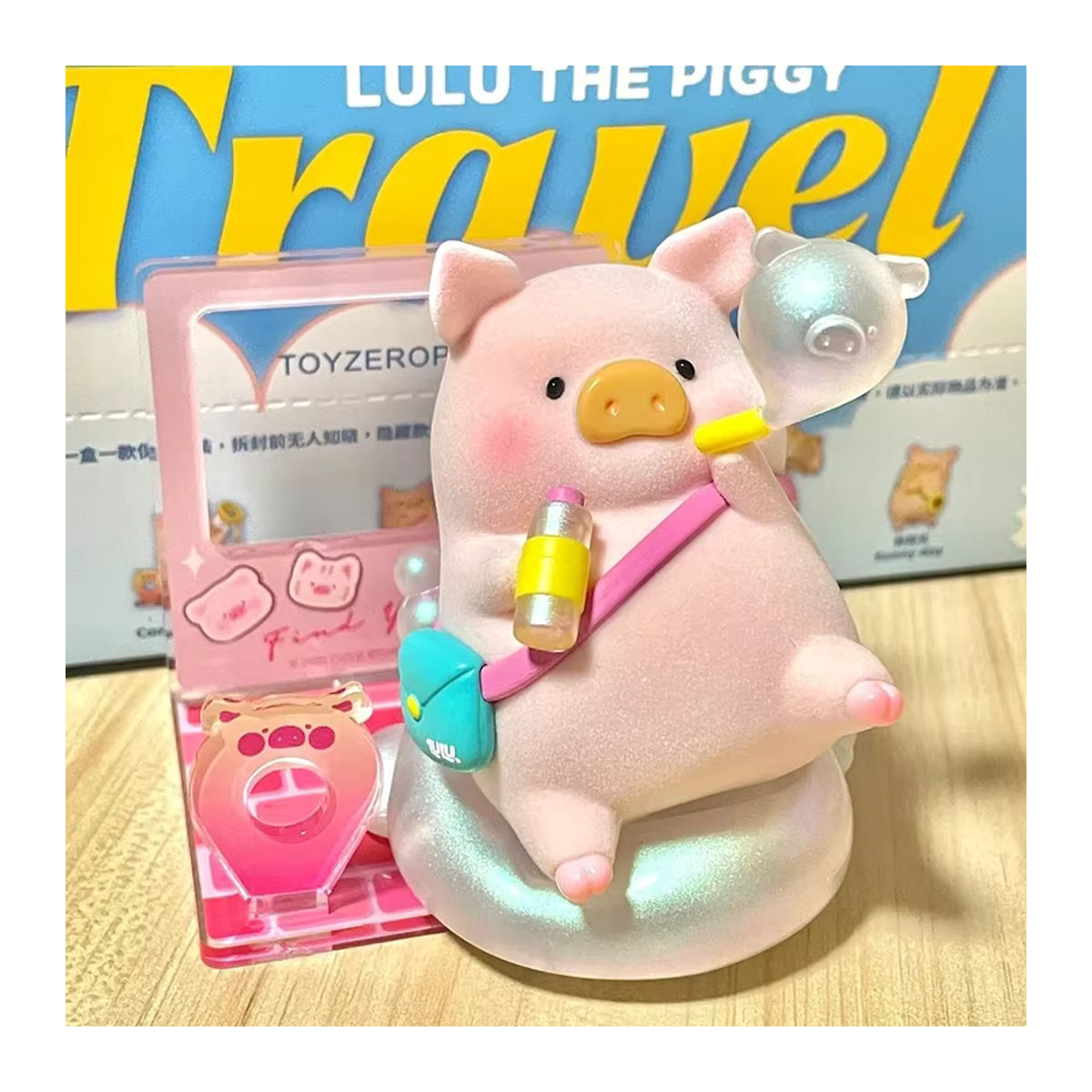 Lulu The Piggy Travel Series Blind Box Rosa Anime Figur aus Kunststoff als dekoratives Zimmer Ornament und Sammlerstück - Bild 3