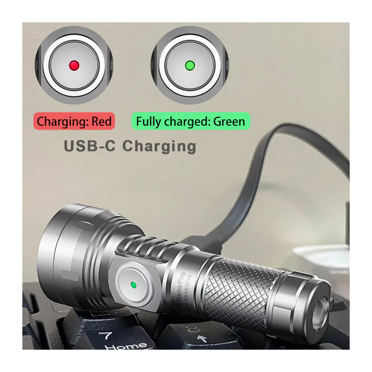 LUMINTOP GT NANO PRO EDC Outdoor-Taschenlampe mit USB-C wiederaufladbarem 10280 Akku und LED-Camping-Laterne - Bild 3