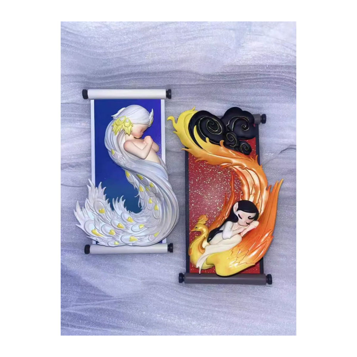 Luo Jiujiu Echte Schlaf Chinesische Schriftrolle Blind Box Kawaii Sammelfigur aus Kunststoff, mehrfarbig - Bild 3