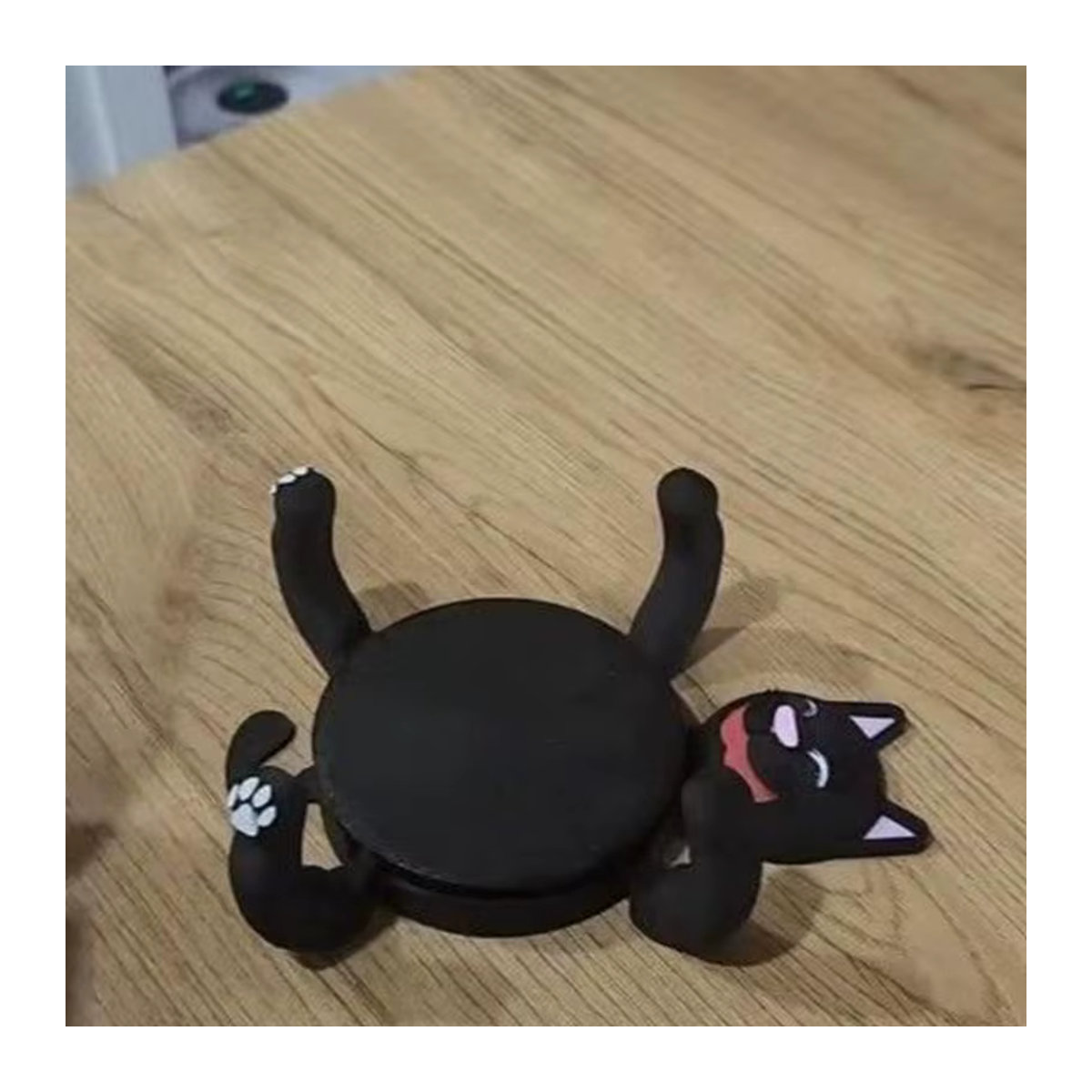 Lustiger 3D-Druck Katze Untersetzer aus Kunststoff in Grau und Mehrfarbig zur Dekoration und Stresslinderung - Bild 2