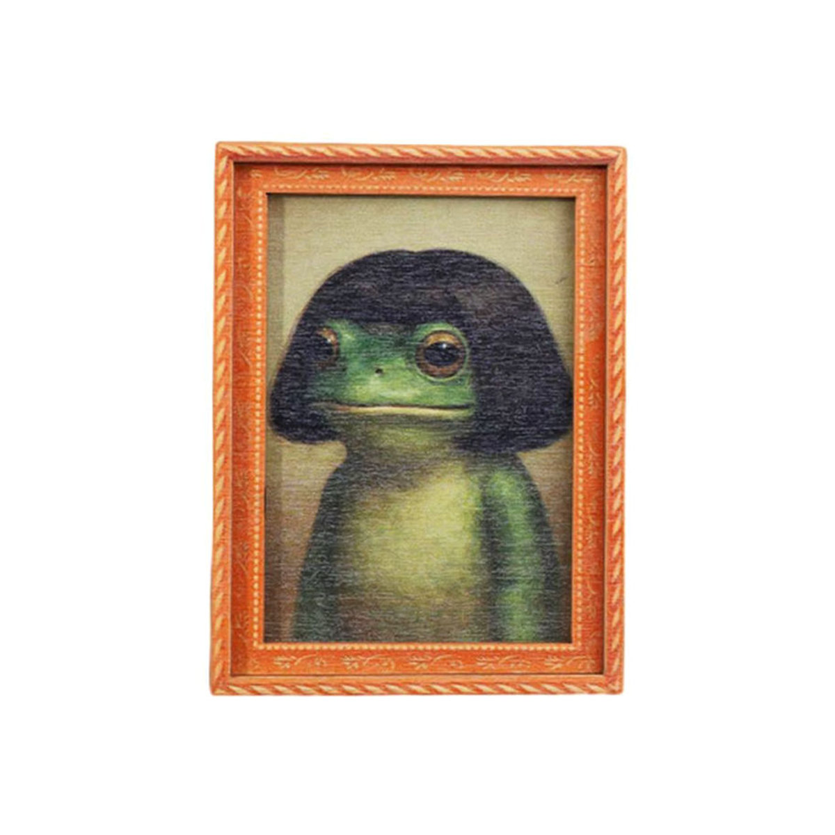 Lustiger Frosch Kühlschrankmagnet aus Holz in Rechteckform, Mehrfarbig - Bild 6