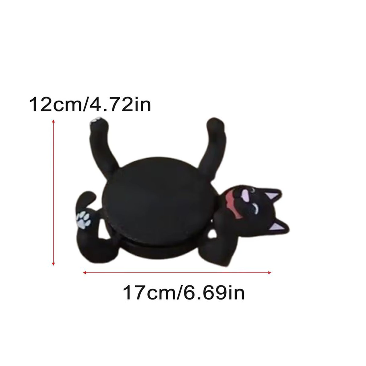 Lustiger Katzenuntersetzer aus Kunststoff in Weiß und Mehrfarbig mit 3D-Druck als rutschfester Getränkehalter und Schreibtischdekoration - Bild 6