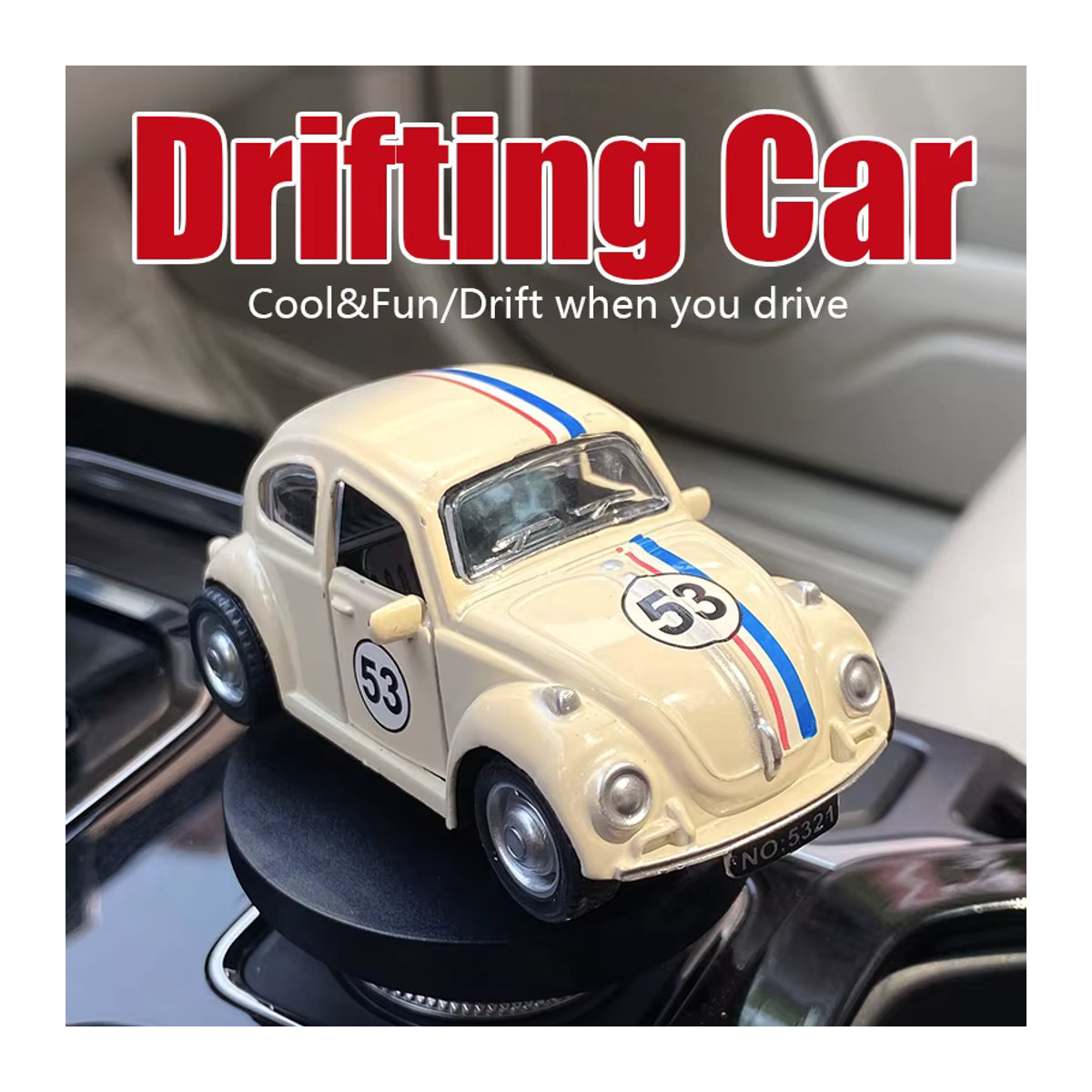 Lustiges Auto-Ornament für das Armaturenbrett mit schwingendem Schwanz im Vintage-Stil, mehrfarbig - Bild 4