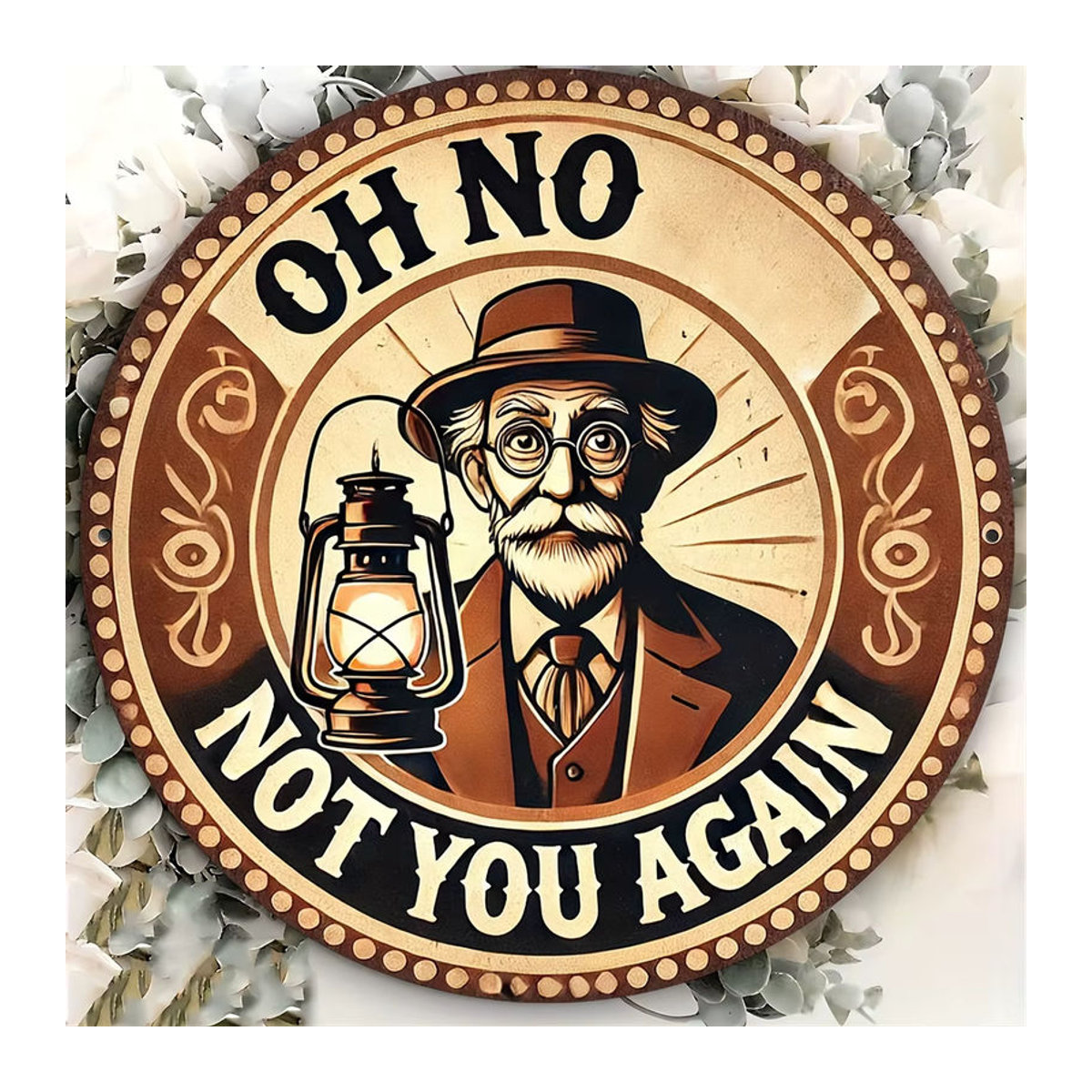 Lustiges Metall-Blechschild Potdemiel Oh No Not You Again in Vintage-Optik, mehrfarbig, B/H: 20,3 x 20,3 cm - Bild 4