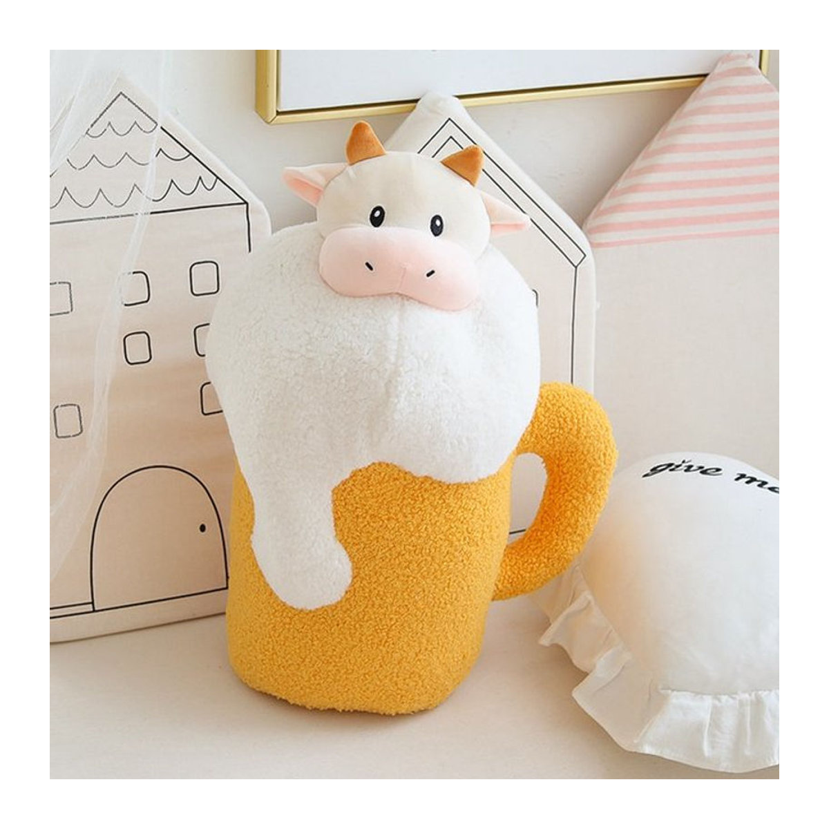 Lustiges Plüschtier im Bierkrug-Design von YUKAME, mehrfarbiges Stofftier als weiches Deko-Geschenk für Kinder - Bild 1
