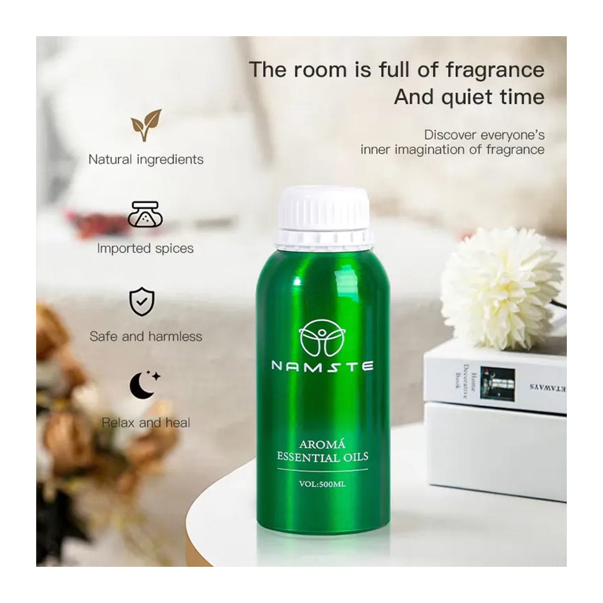 LUXPERFUME Elektrischer Diffusor für ätherische Öle, 500 ml Lufterfrischer in Grün - Bild 2